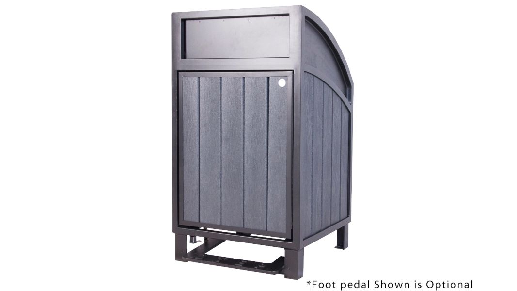 Modena Large Capacity Curved Top Waste Receptacle